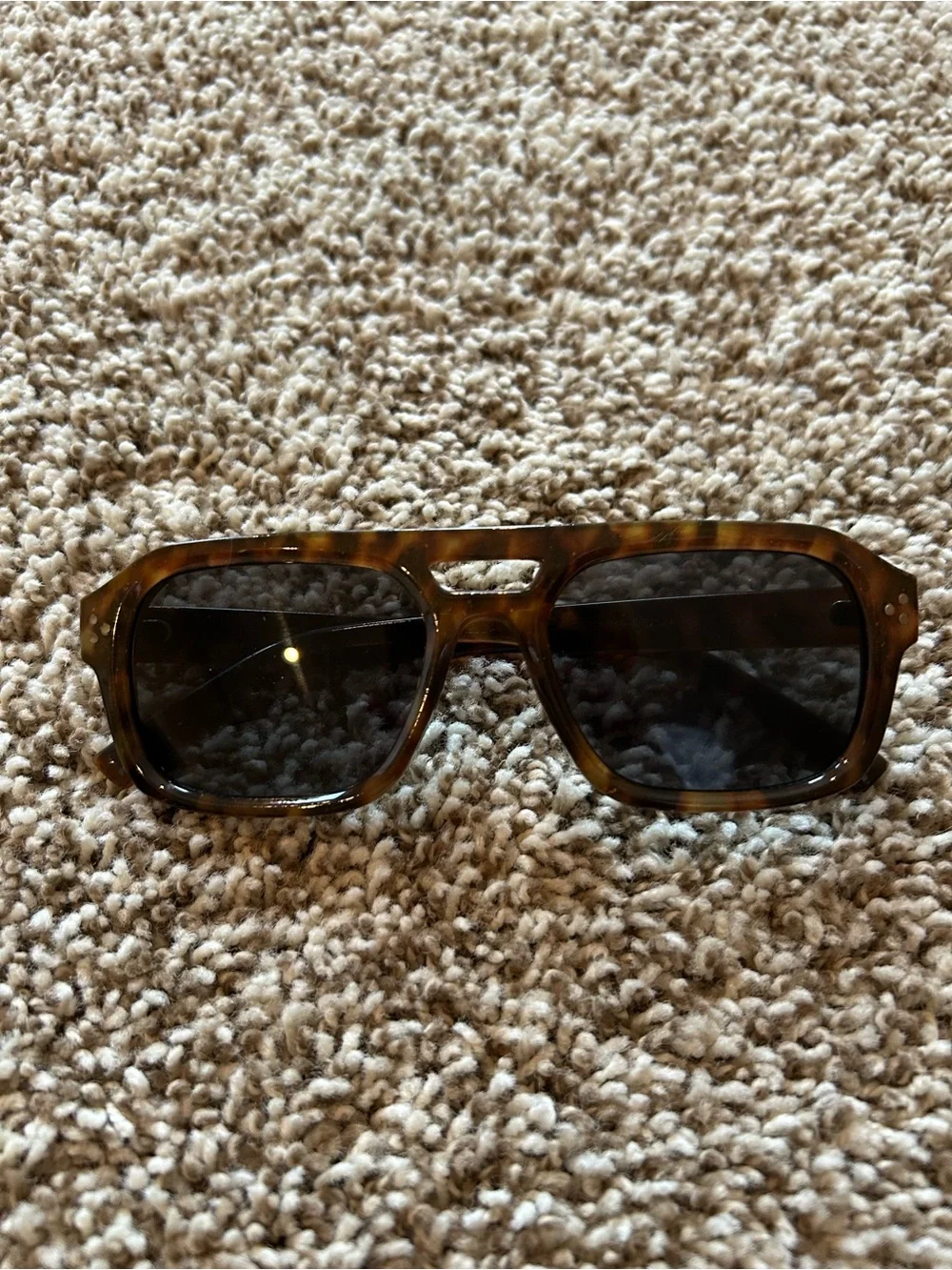 Foster Grant Tortoiseshell Square Sunglasses - Brown Lenses
